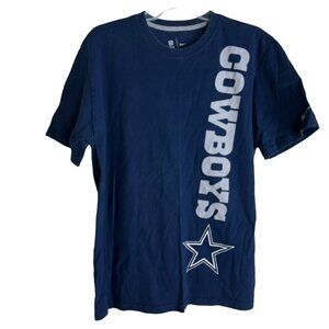 DALLAS COWBOYS Authentic Short Sleeve T-Shirt Unisex XL Blue‎ White Logo Cotton